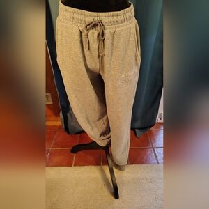 Puma Womens Light Gray Sweatpants with Drawstring Medium